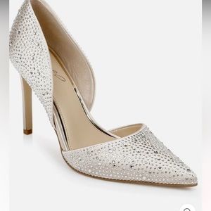 badgley mischka wedding heels size 10